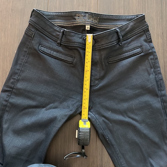DL 1961 Coated Black Jeans, 27 - Picture 6 of 7